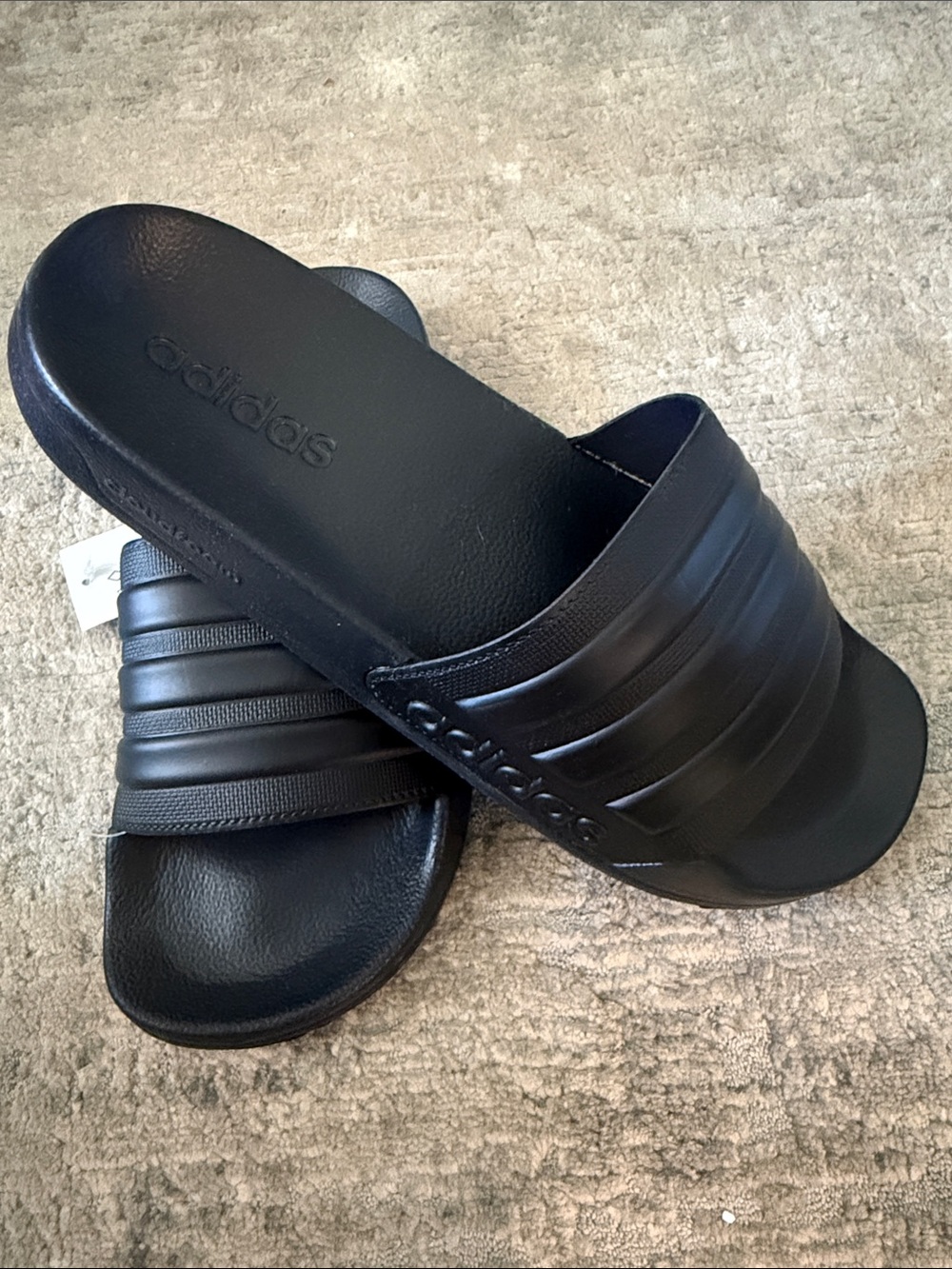 Adidas Adilette Shower Triple Black Slides Men 9 Women 10 NWT